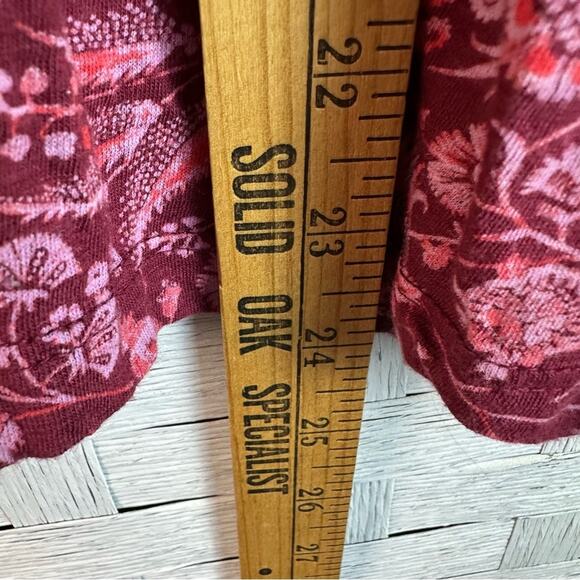 Lucky brand peasant top knit floral the v-neck peplum bohemian hippie western - Picture 8 of 10